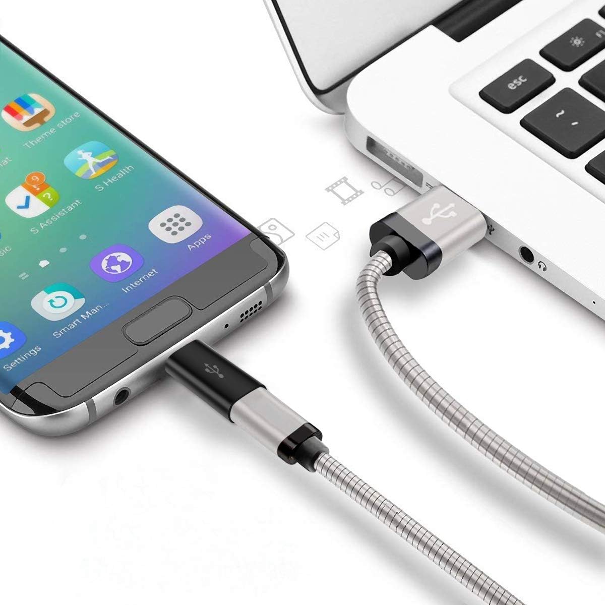 (Paquet de 2) Connecteur adaptateur Lightning femelle vers micro USB mâle (Paquet de 2) Connecteur adaptateur Lightning femelle vers micro USB mâle